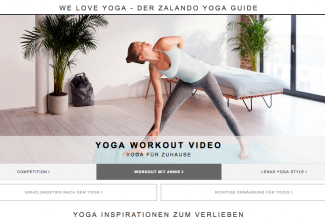 Yoga-Videos Zalando